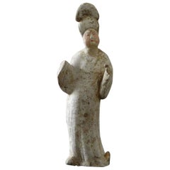 China, Tang Dynasty 618-917, Terracotta Statuette of a Lady of Court Fat Lady