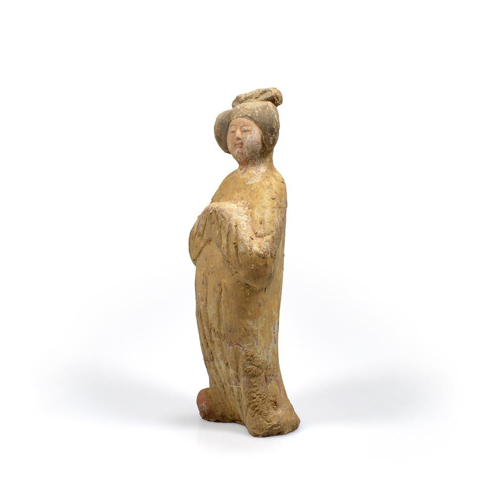 Chinese China. Terracotta Mingqi of Fat Lady, Tang dynastie, 700-750 AD For Sale