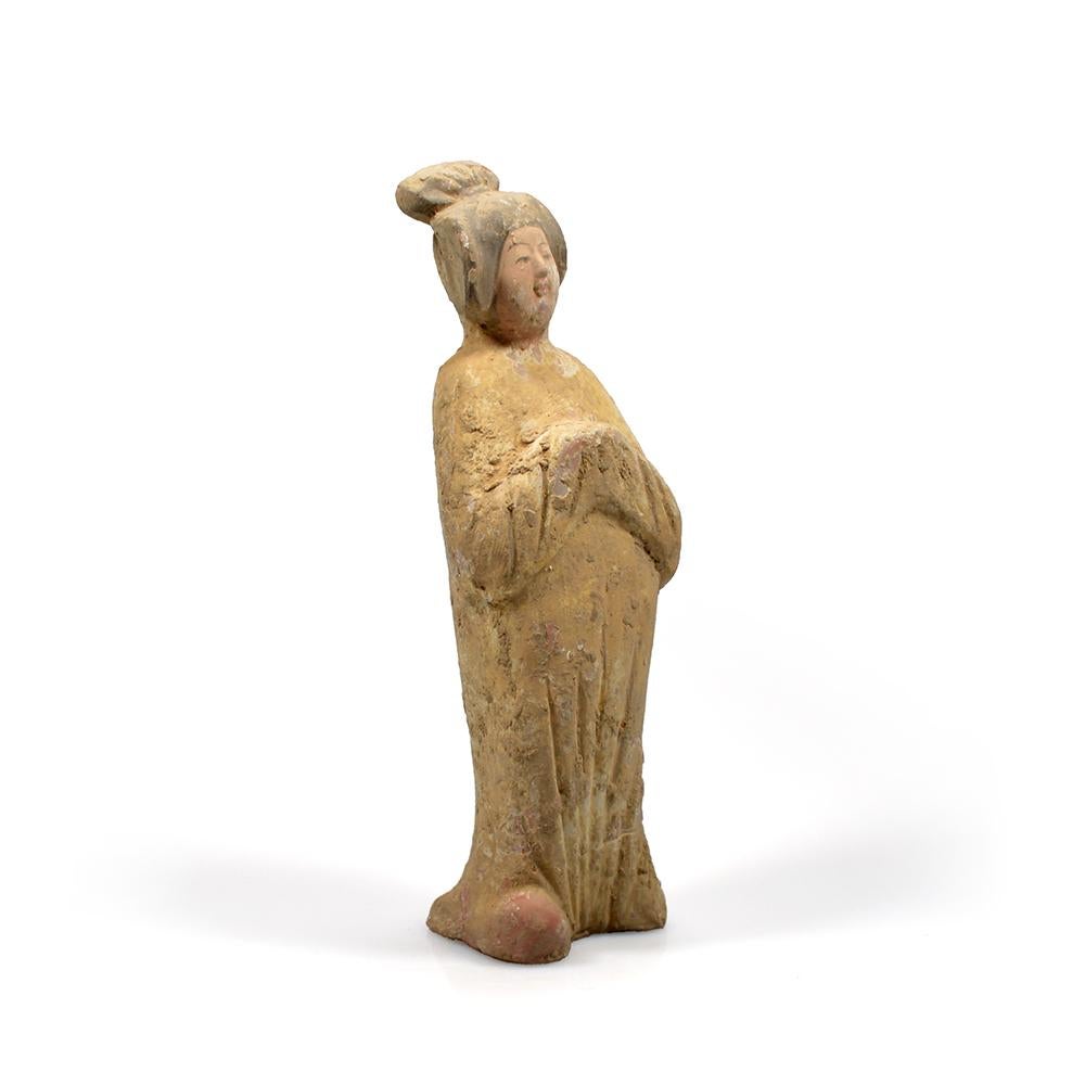 China. Terracotta Mingqi of Fat Lady, Tang dynastie, 700-750 AD For Sale 4