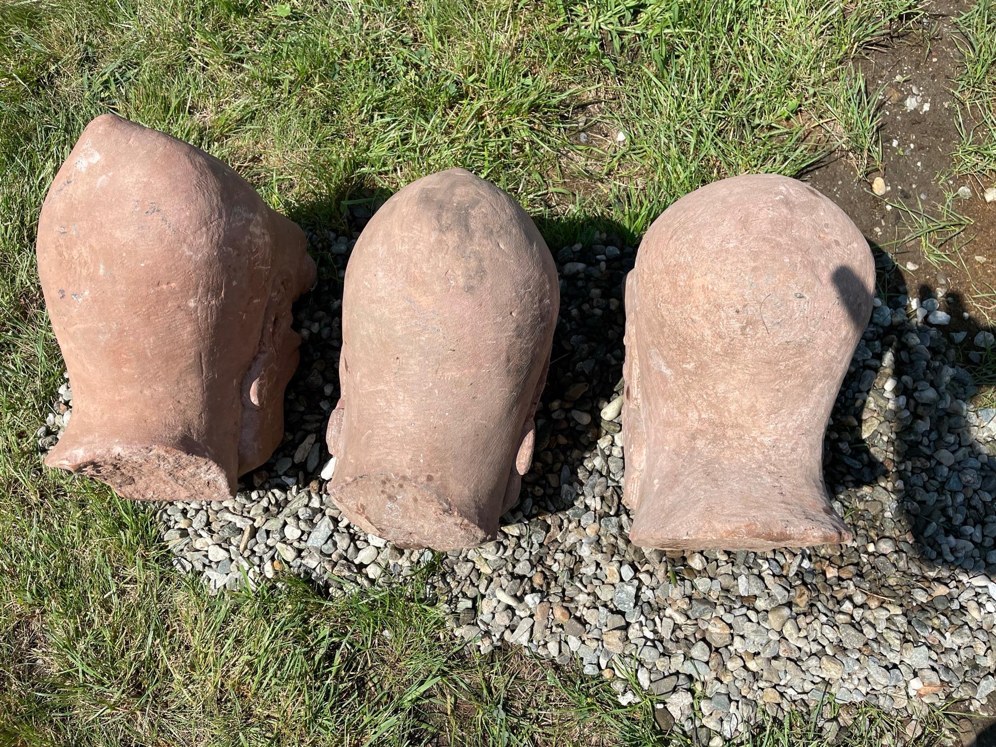China Three Antique Fantastic Stone Garden Monks For Sale 7