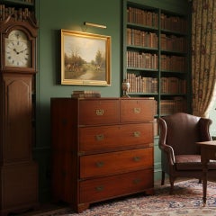 China Trade Camphor Brass-Mounted British Campaign Chest ca. 1840