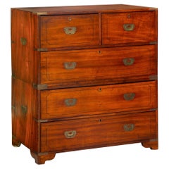 China Trade Camphor Brass-Mounted British Campaign Chest ca. 1840