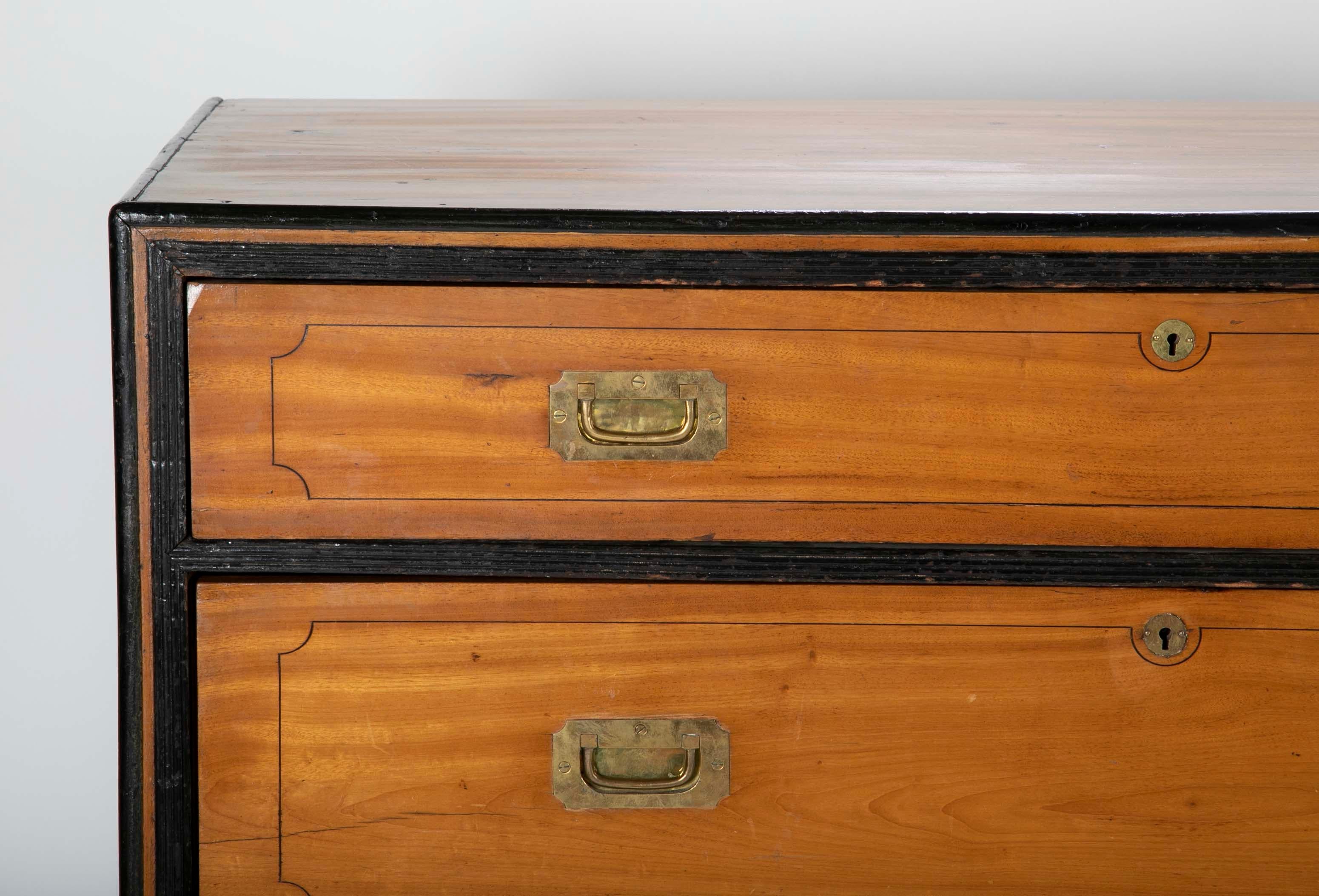 19th Century China Trade Camphor Wood Campaign Chest