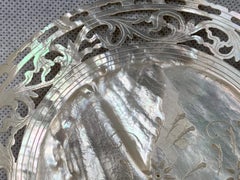 Reticulated and Carved Mother of Pearl Caviar Dish-China Trade Period