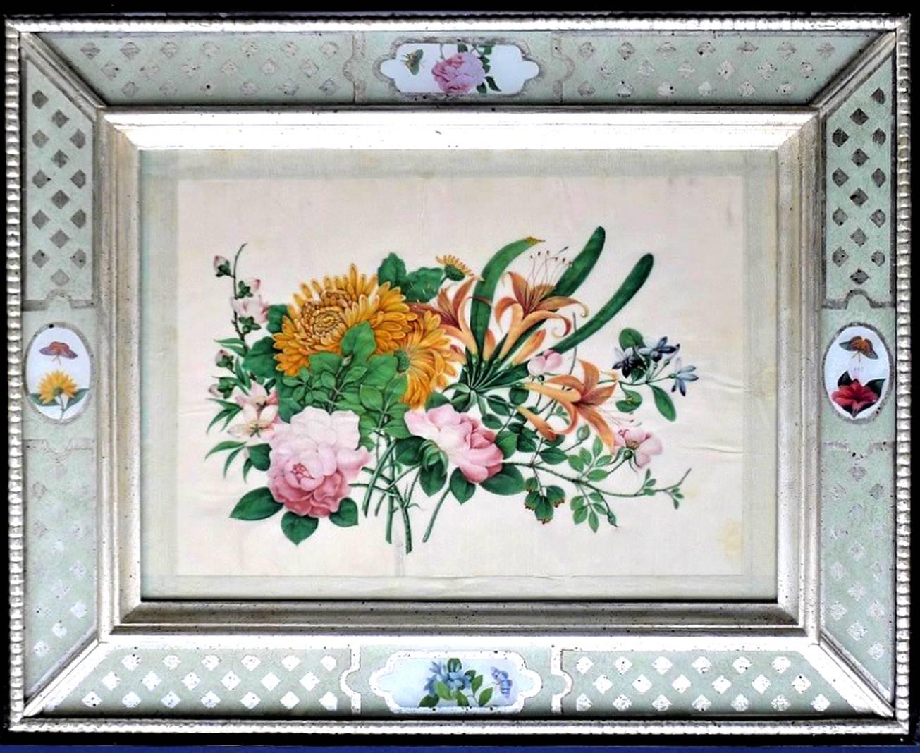 China Trade Set of Twelve Botanical Flower Pith Paper Paintings In Good Condition In Downingtown, PA