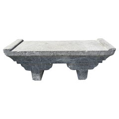 China Vintage Hand-Carved Limestone Altar Shrine Table