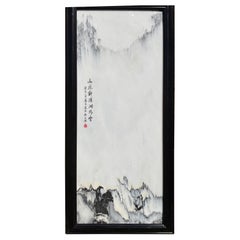 Peinture en marbre naturel de la vallée de la montagne, de couleur blanche, classique, de Chine
