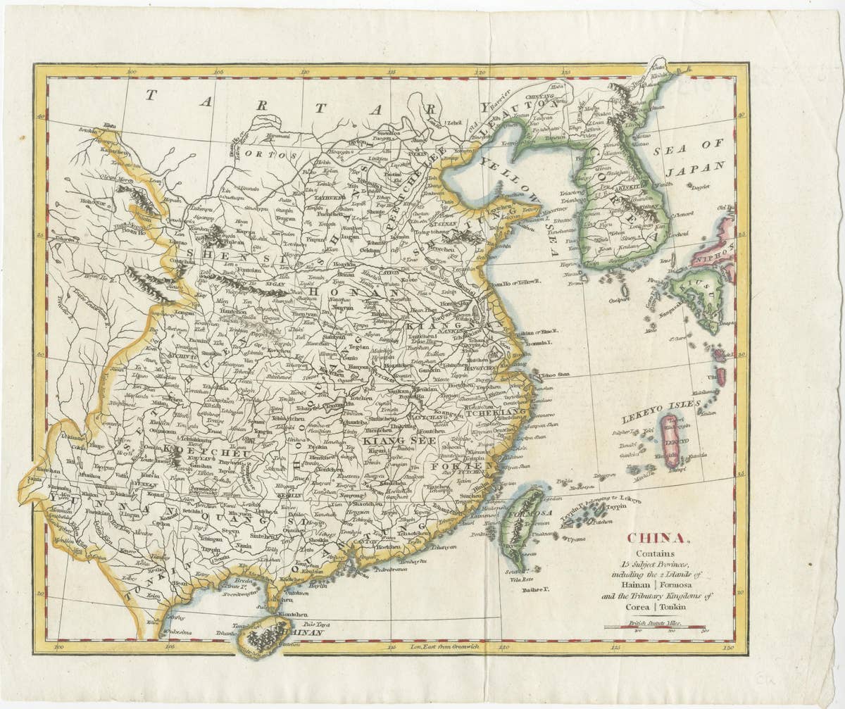 China with Hainan and Formosa Islands and the Kingdoms Corea and Tonkin, 1802