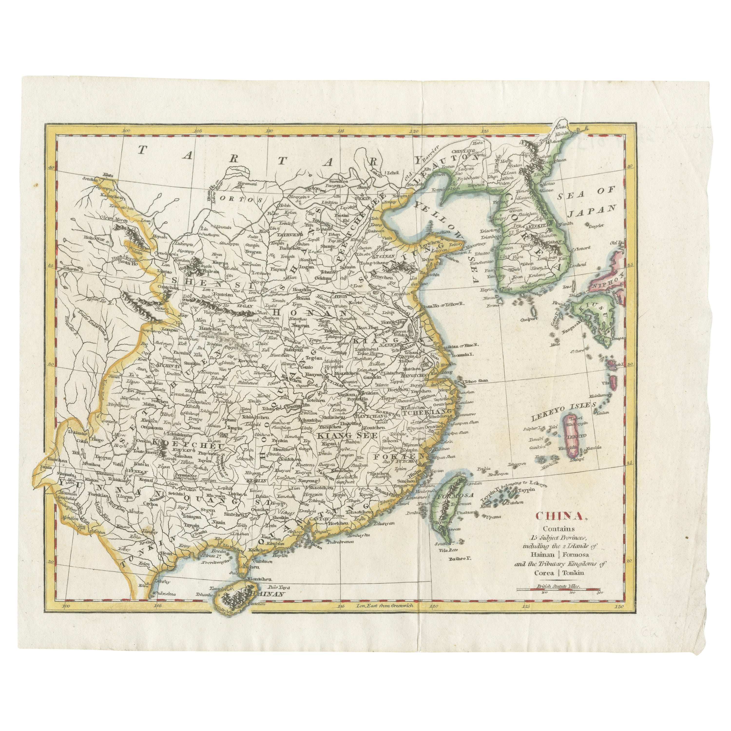 Cina con le isole Hainan e Formosa e i regni di Corea e Tonchino, 1802
