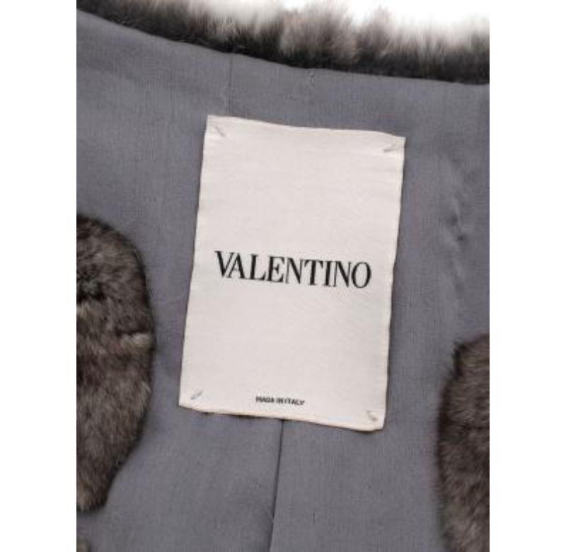 Women's or Men's XS Valentino Chinchilla Fur Banded Long Coat  For Sale