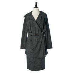 Ensemble giacca e gonna in cashmere grigio Chanel CHANEL