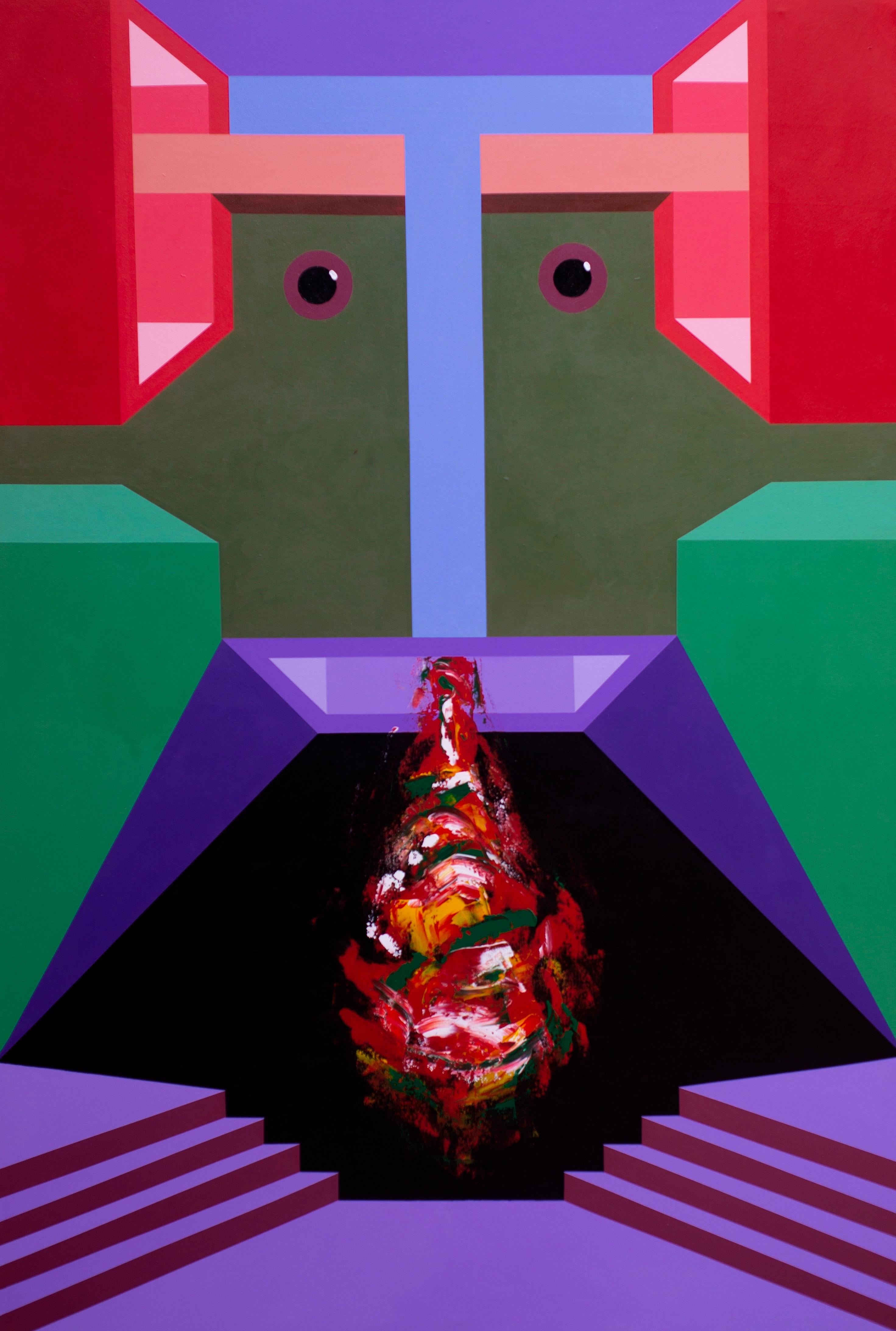 Channel of Intuition - 21st Century, Contemporary, Geometric Abstract, Colourful