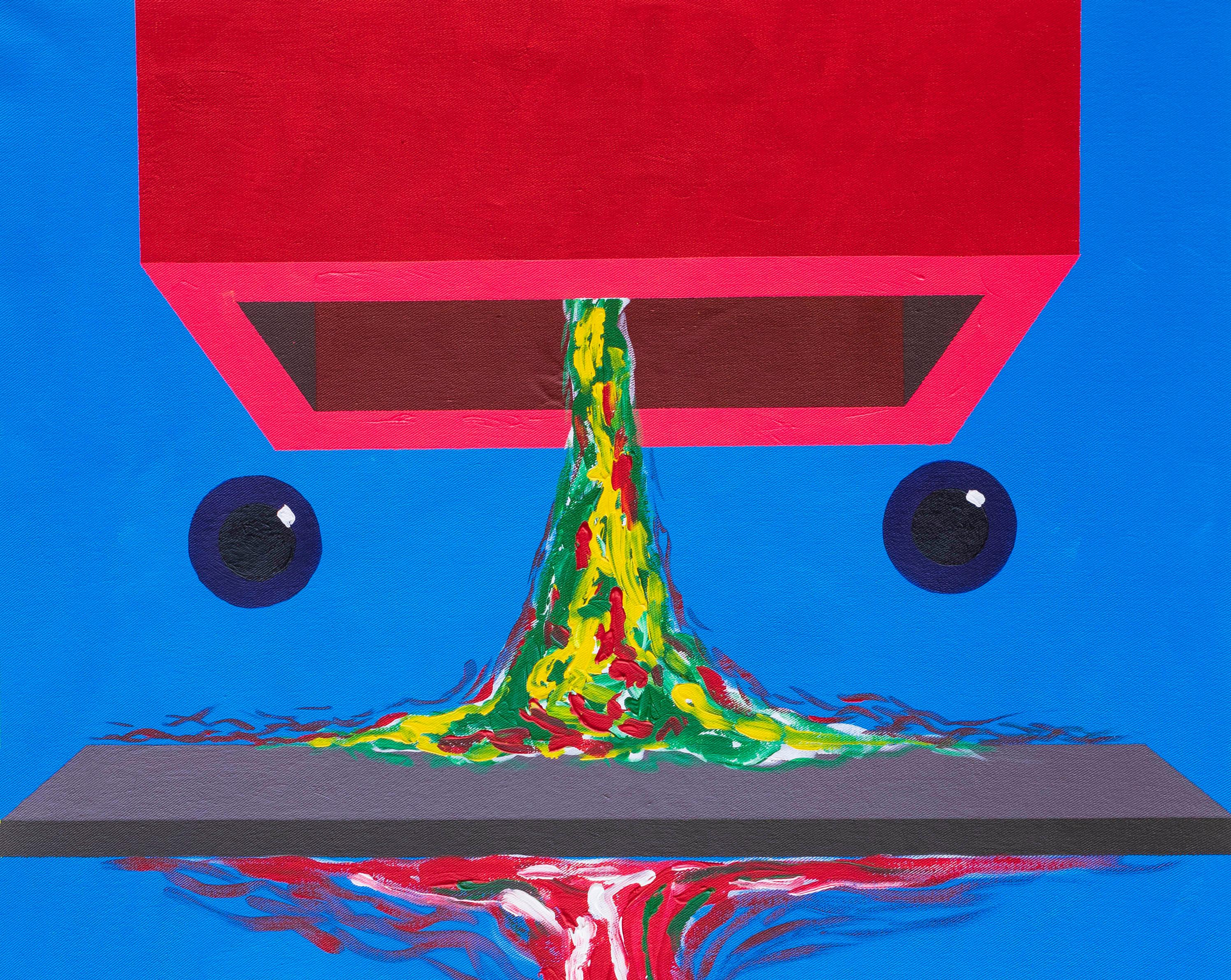 Mediator - 21. Jahrhundert, Contemporary, Geometrisch Abstrakt, Interieur, Acryl Kunst – Painting von Chinedu Chidebe