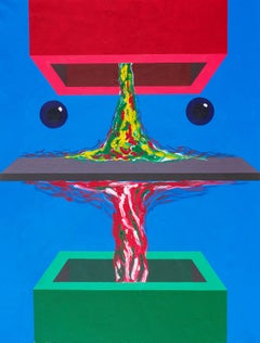 Mediator - 21° secolo, Contemporaneo, Astratto geometrico, Interno, Arte acrilica