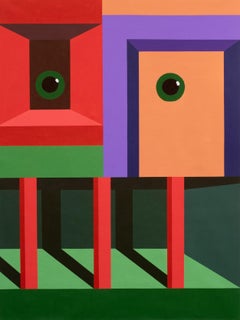 Psychedelic Interior - 21st Century, Contemporary, Geometric Abstract, Colourful