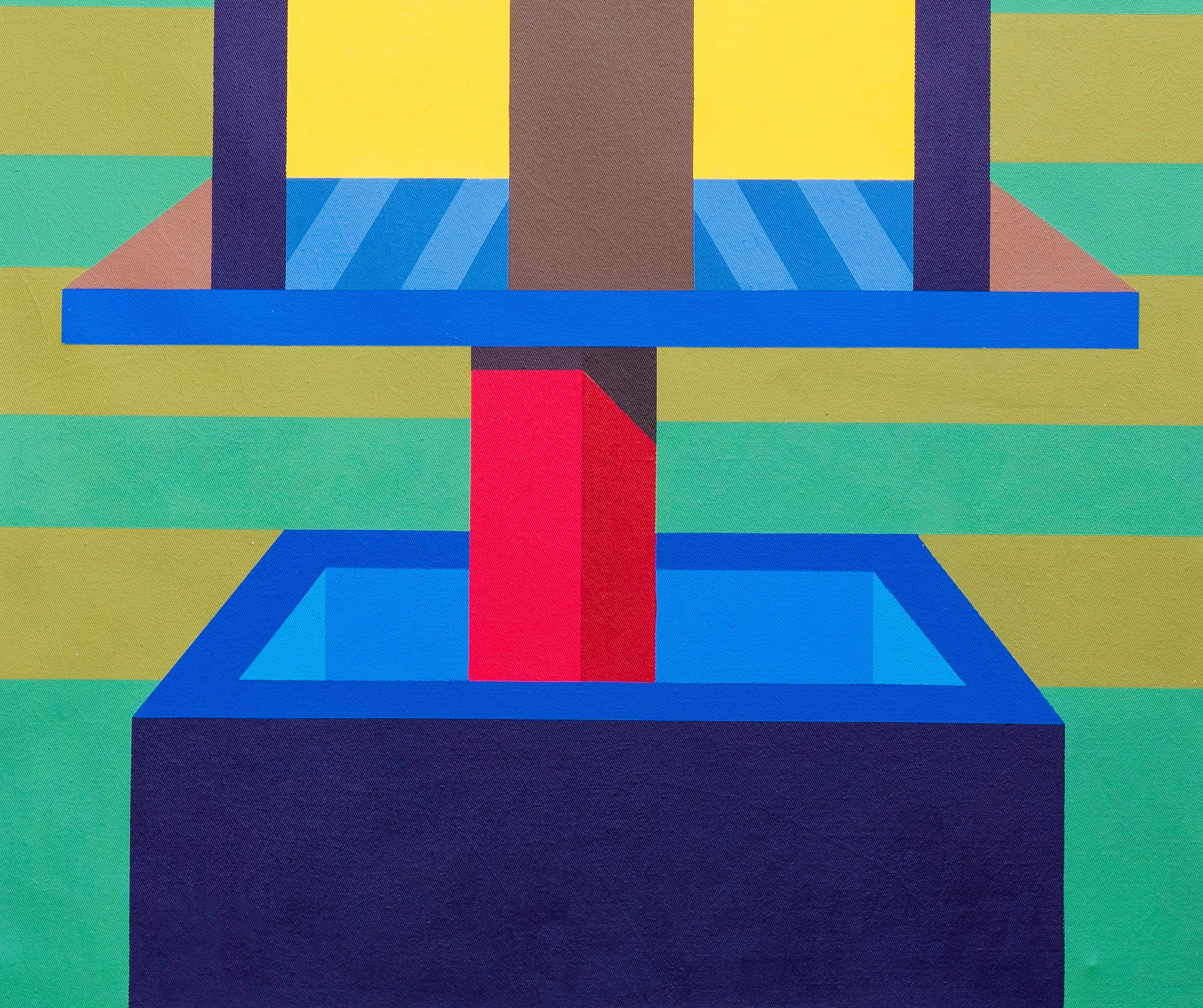 Portale psichedelico - 21° secolo, Contemporaneo, Astratto geometrico, Interno - Painting Astrattismo geometrico di Chinedu Chidebe