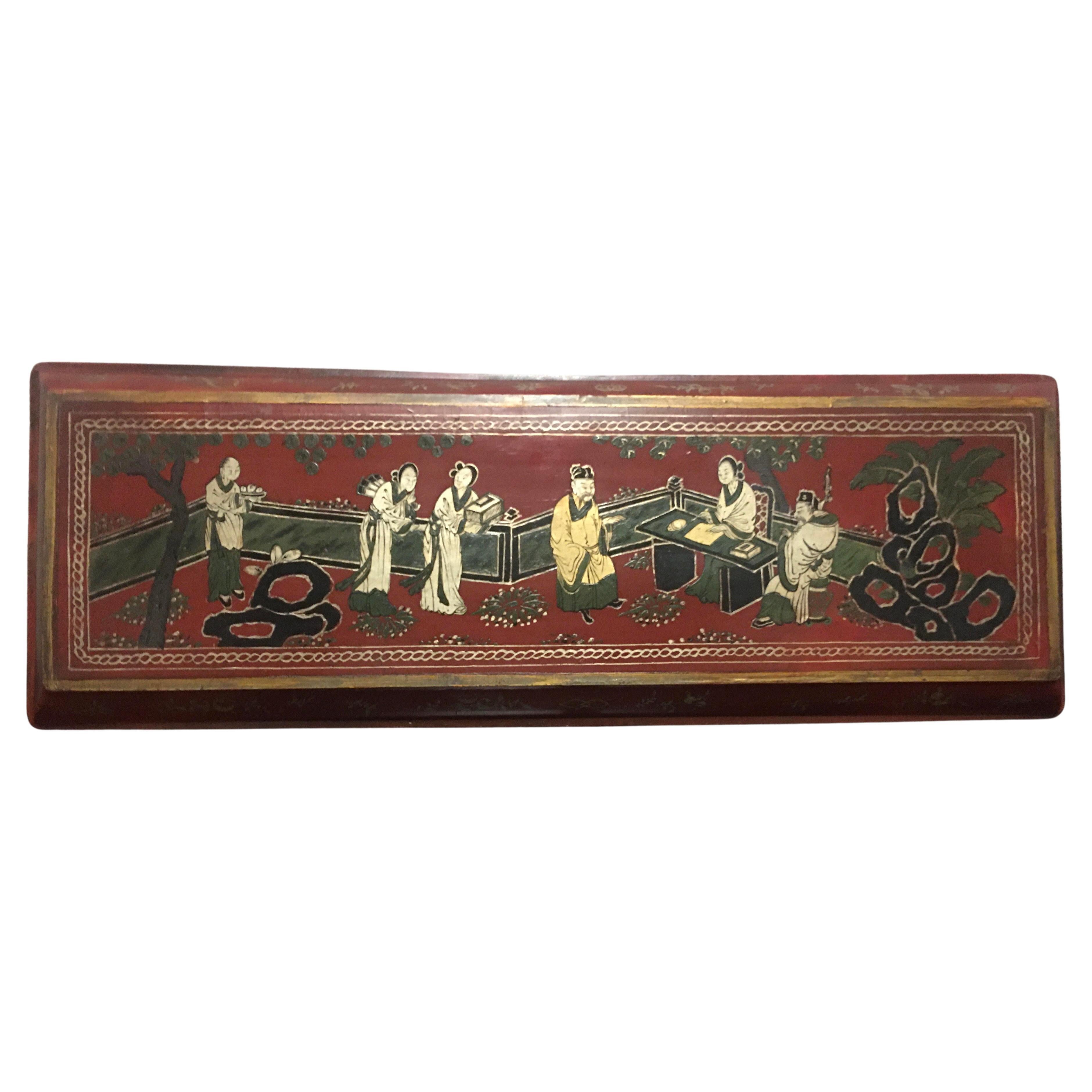 Chinese 18th Century Qing Dynasty Scroll Box