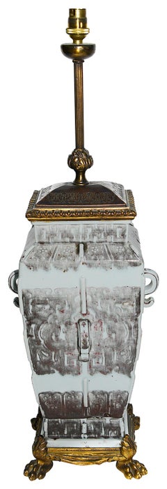 Chinese 18th Century style Ormolu mounted lamp.