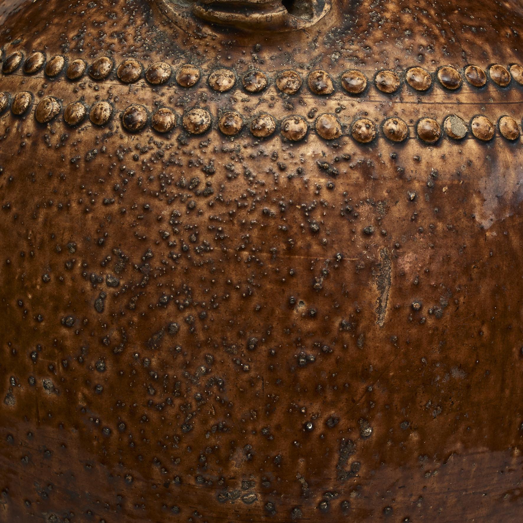 19th Century Chinese 19Th Century Earthenware Martaban Storage Jar For Sale