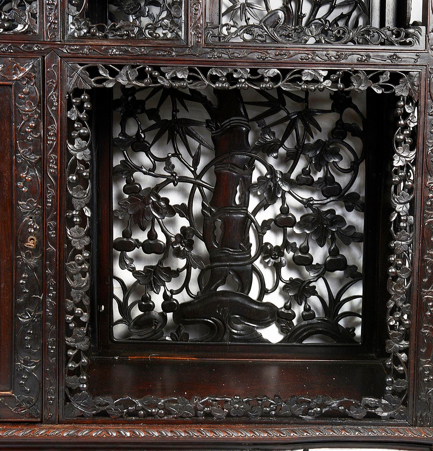 Chinese 19th Century Hardwood shelves For Sale 1