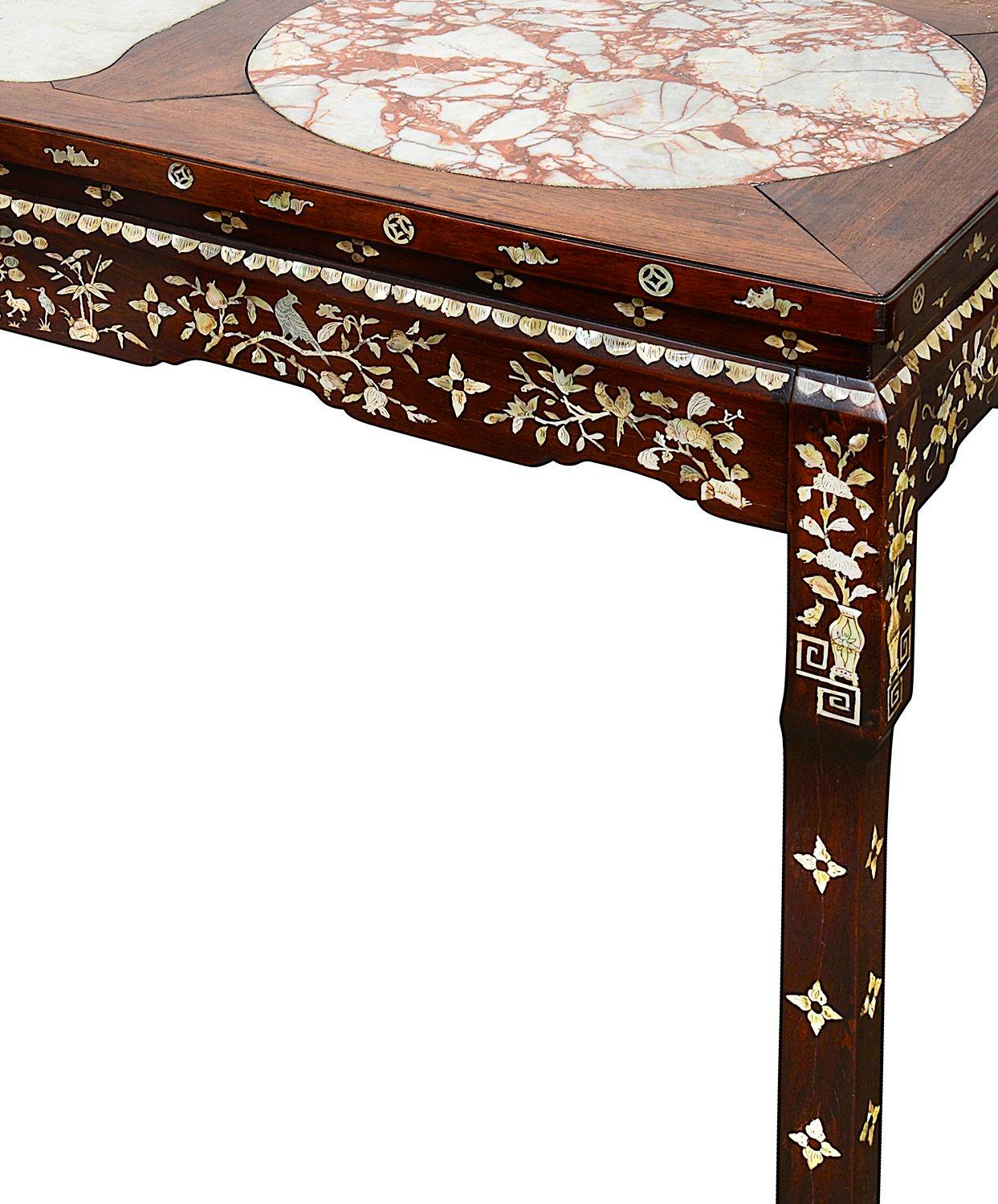 Chinese 19th Century Inlaid Alter Table In Good Condition For Sale In Brighton, Sussex