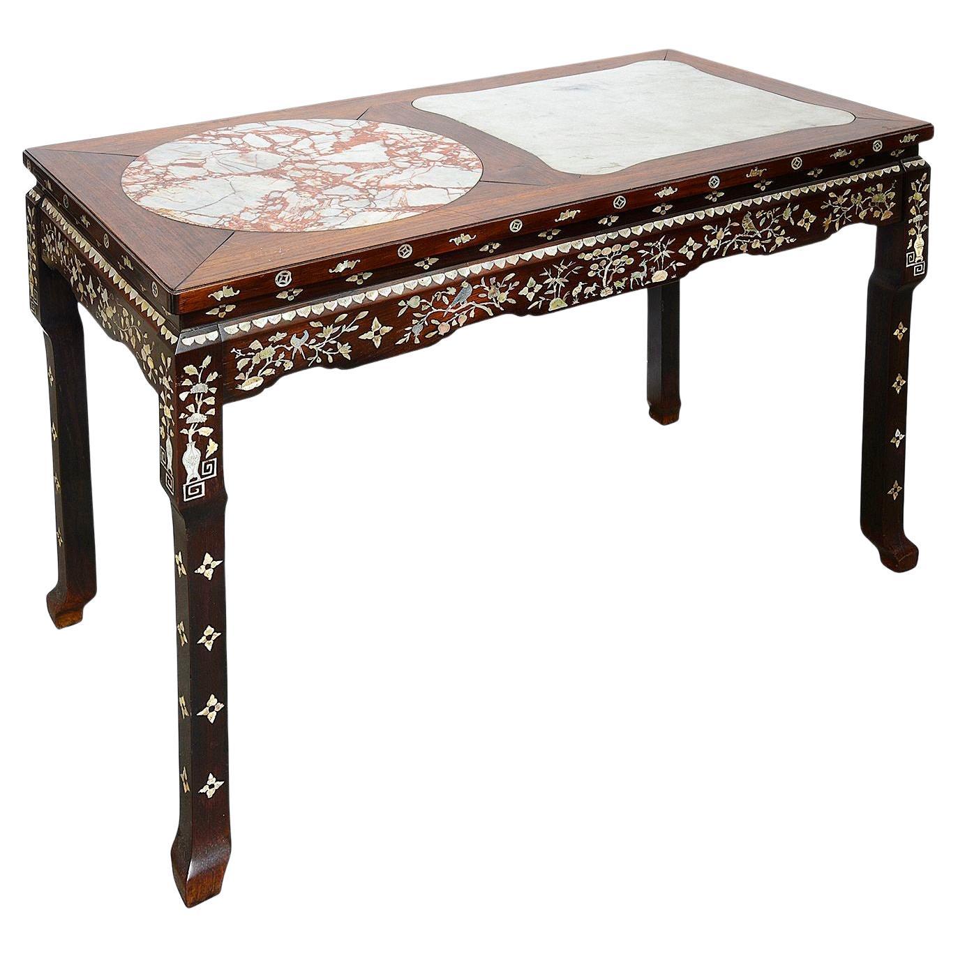 Chinese 19th Century Inlaid Alter Table For Sale