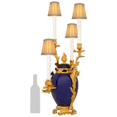 Chinese 19th century Porcelain and French Louis XV st. Ormolu mounted lamp