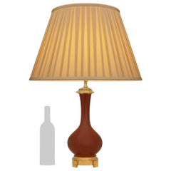 Chinese 19th century Porcelain and French Louis XVI st. Ormolu mounted lamp