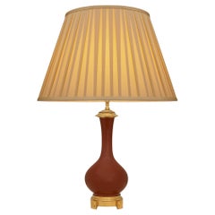 Chinese 19th century Porcelain and French Louis XVI st. Ormolu mounted lamp