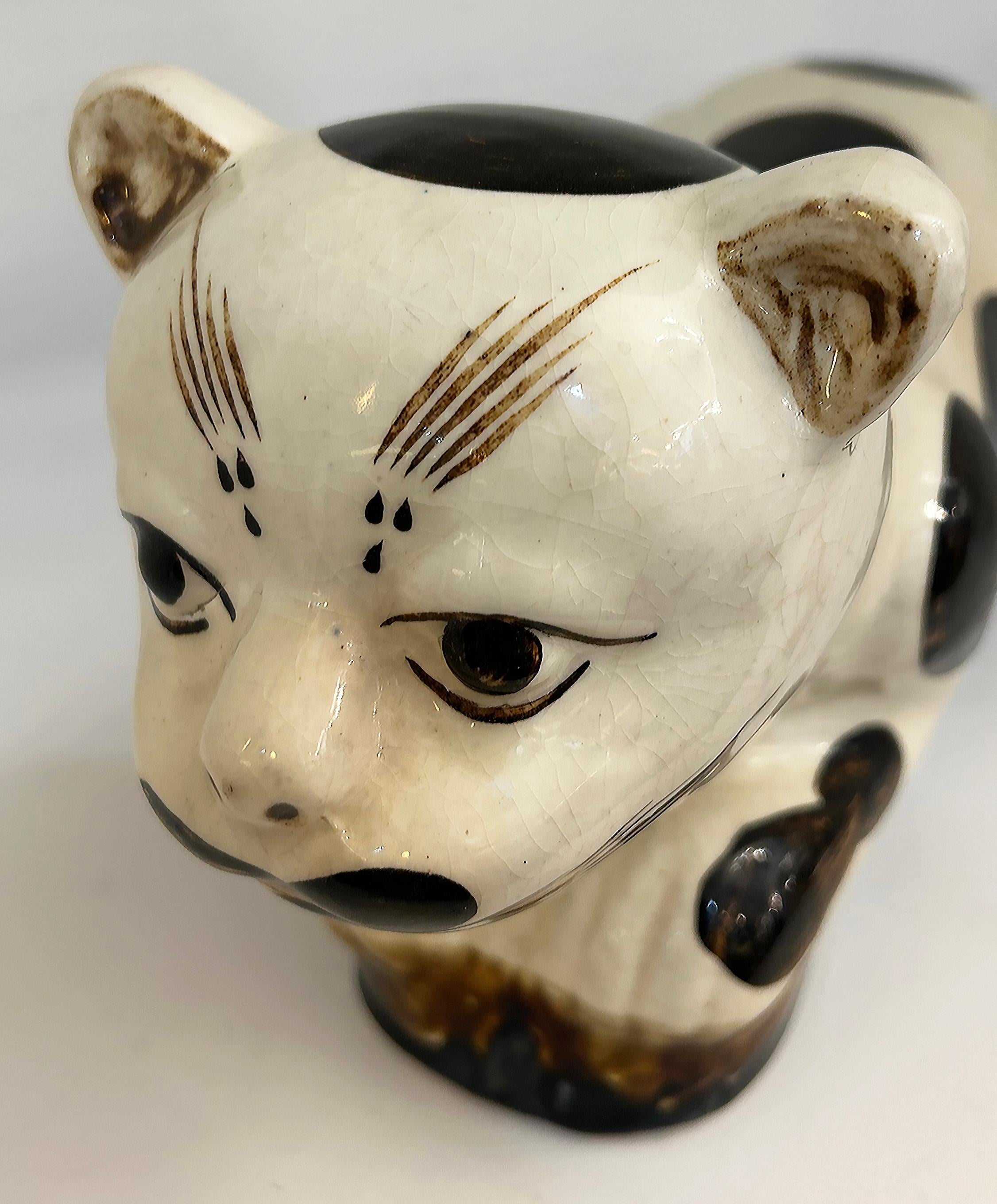 Chinese 19th Century Porcelain Cizhou-Ware Cat 