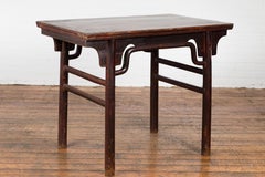 19th Century Qing Dynasty Altar Console Table with Distressed Lacquer