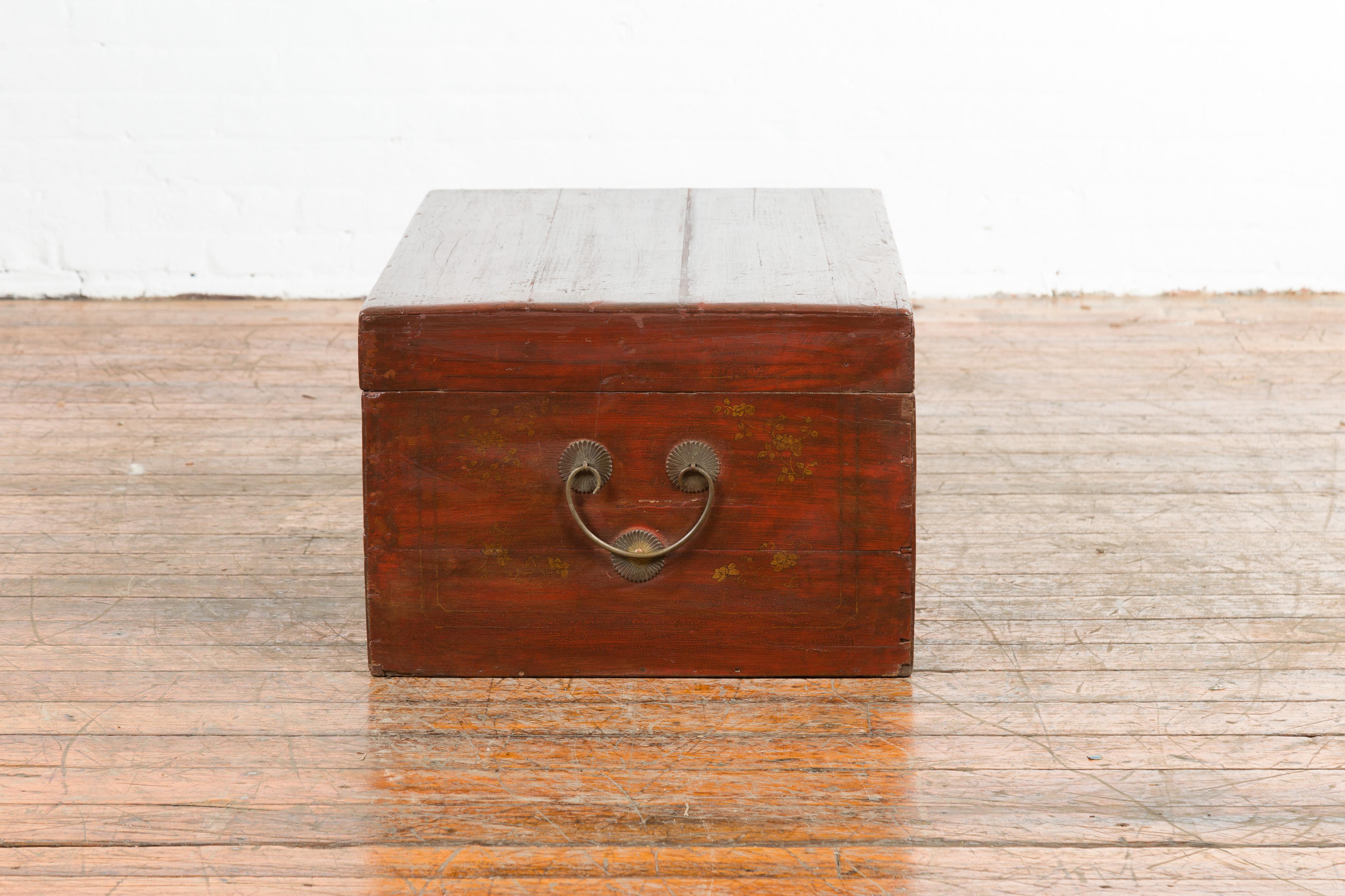 Chinese 19th Century Qing Dynasty Blanket Chest with Cinnabar Patina 8