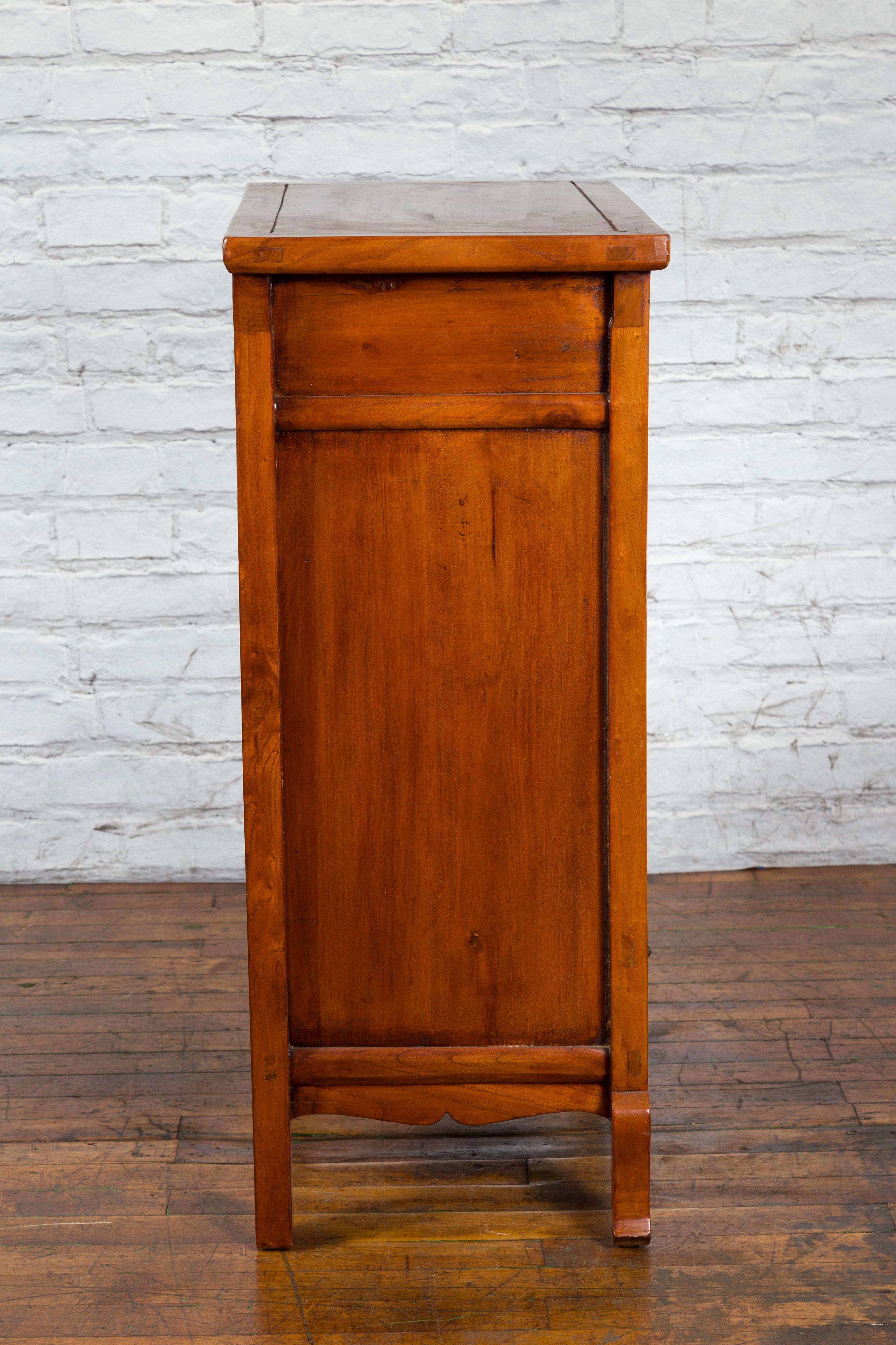 Chinese 19th Century Qing Dynasty Cabinet with Two Doors over Two Drawers For Sale 5