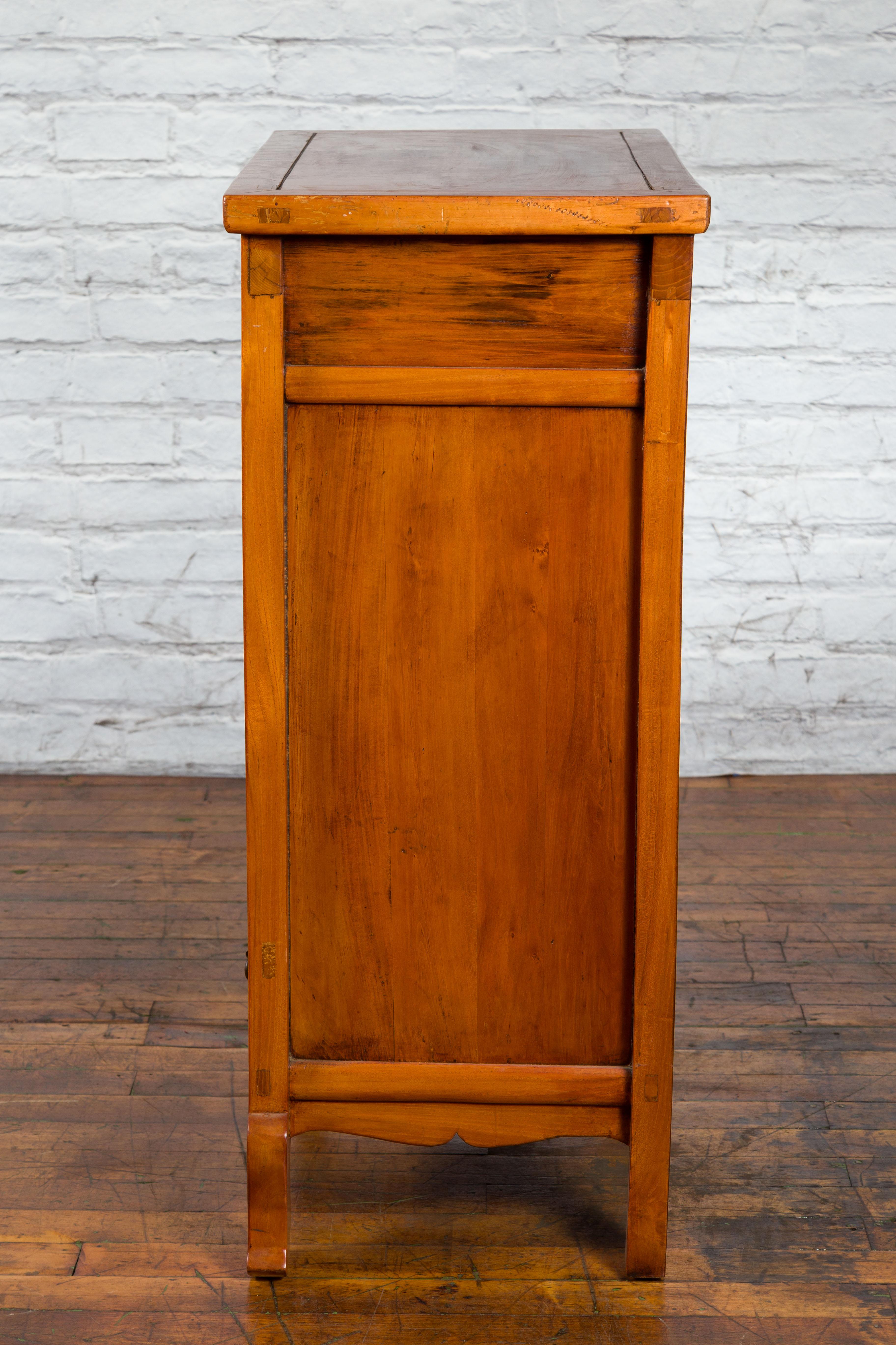 Chinese 19th Century Qing Dynasty Cabinet with Two Doors over Two Drawers For Sale 7