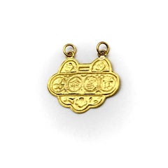 Chinese 24K Gold Good Luck Charm Pendant for Newborn Baby