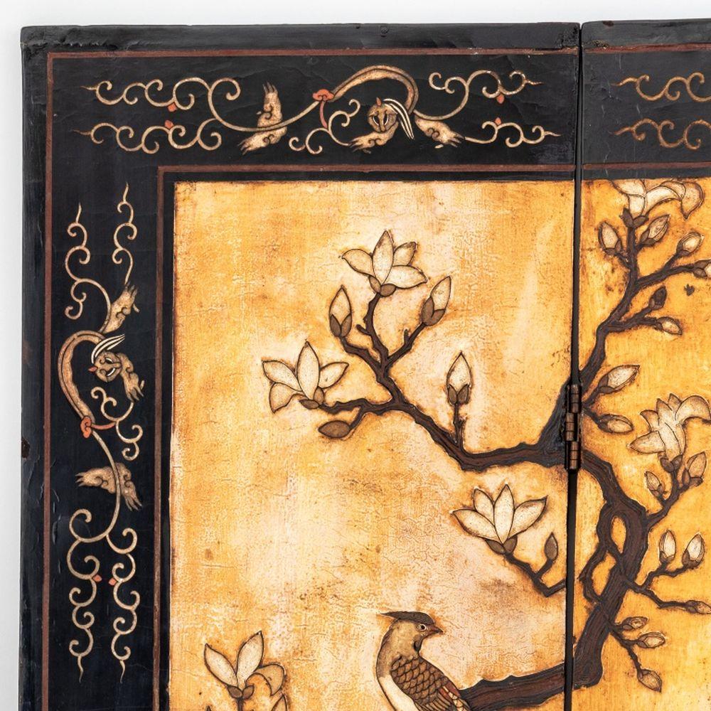 Qing Chinese 4-Panel Coromandel Screen For Sale