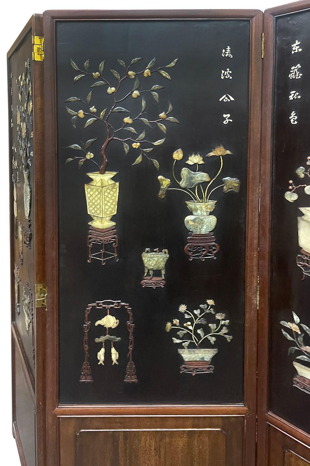 Chinese 8 fold 19th Century screen For Sale 6