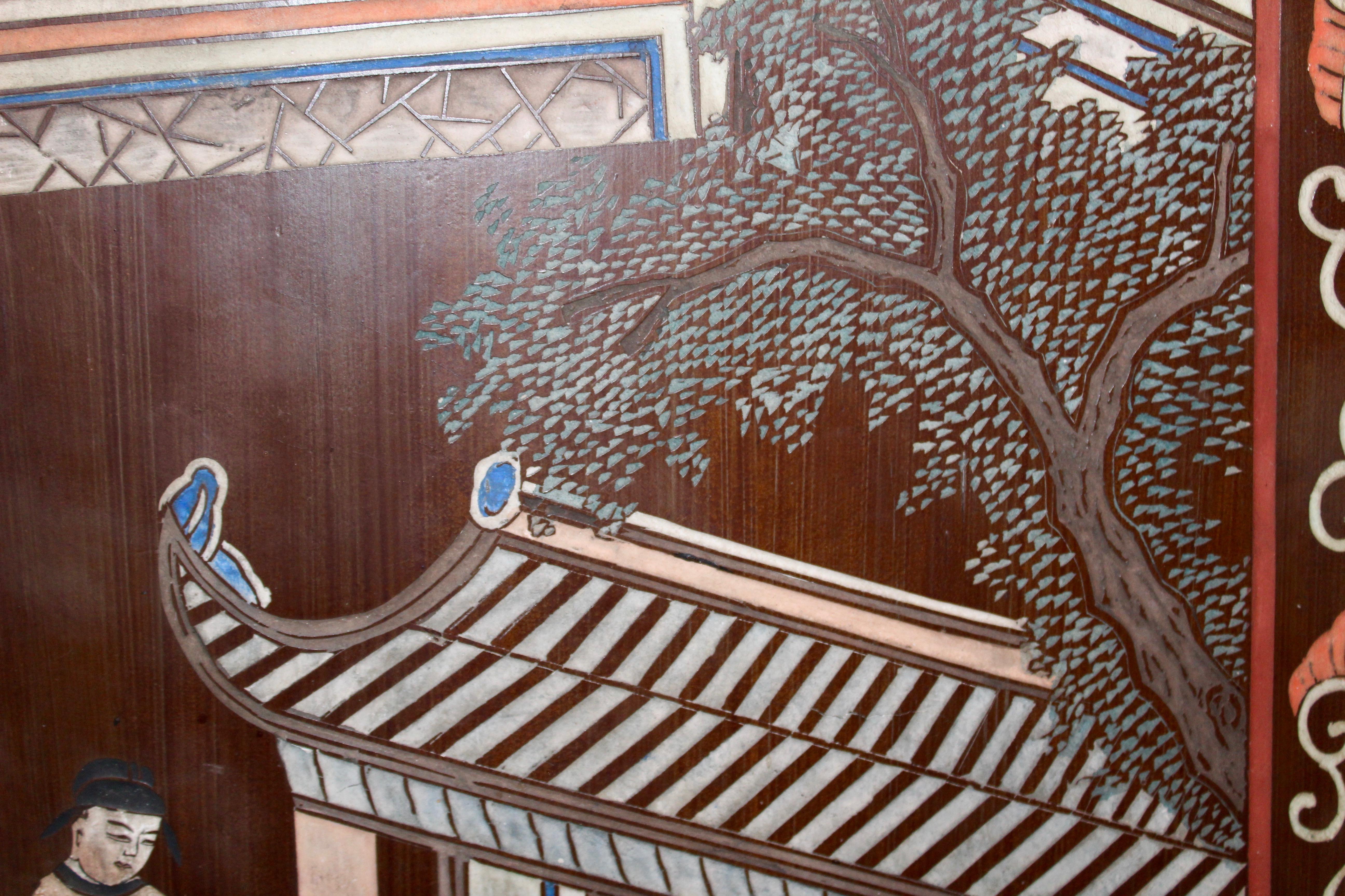 Chinese 8 Fold Coromandel Screen, circa 1900 For Sale 9