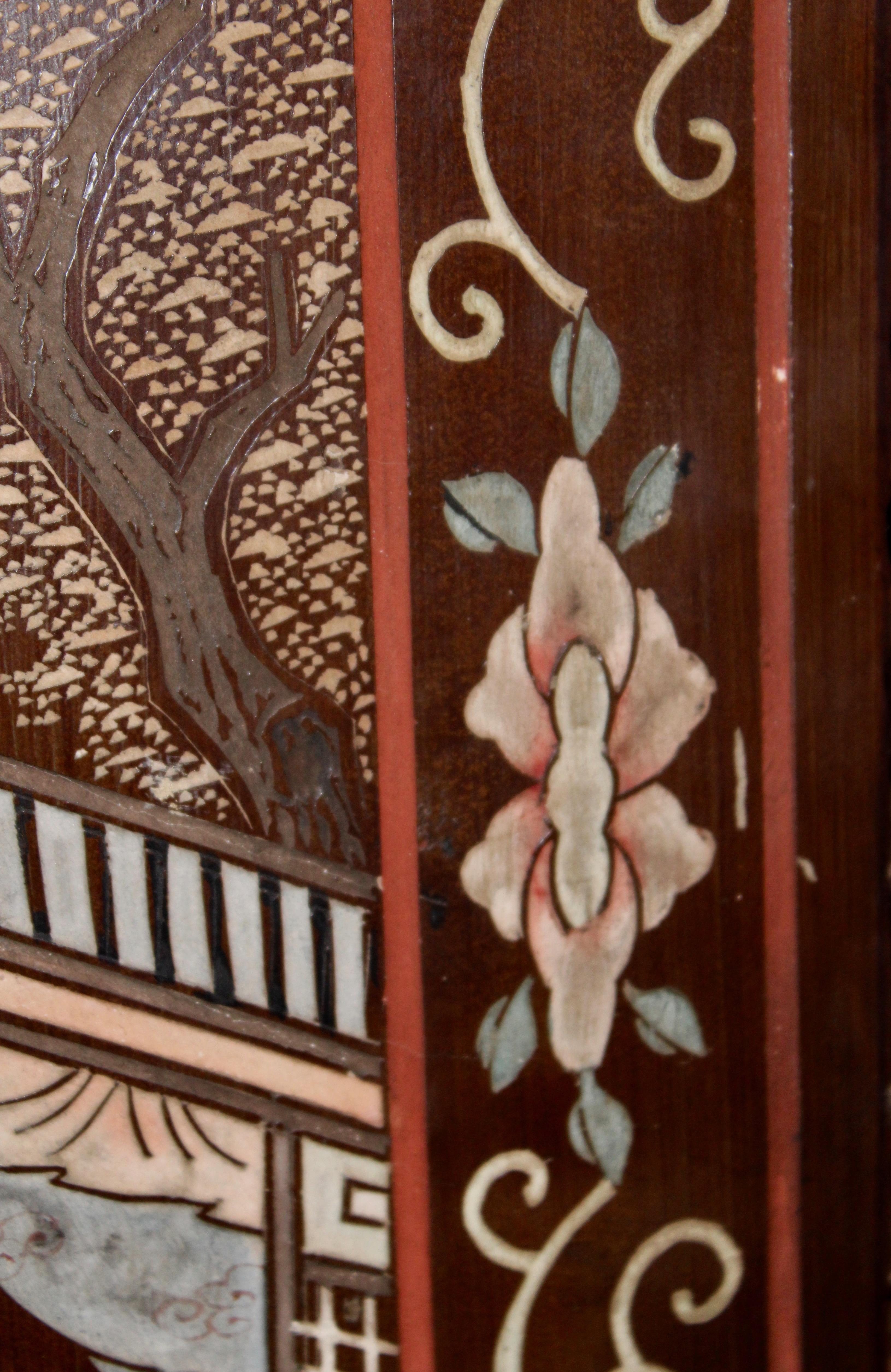 Early 20th Century Chinese 8 Fold Coromandel Screen, circa 1900 For Sale