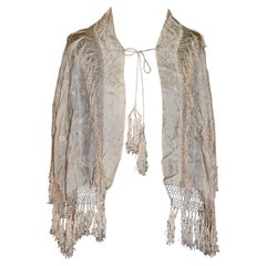 Chinese !9th Century Silk Embroidered Wedding Shawl