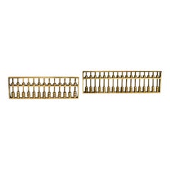 Vintage Chinese Abacus Solid Brass Set of Two