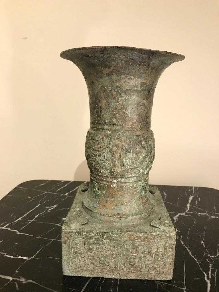 Chinese Achaistic Shang Dynasty Style Bronze Vessel 3