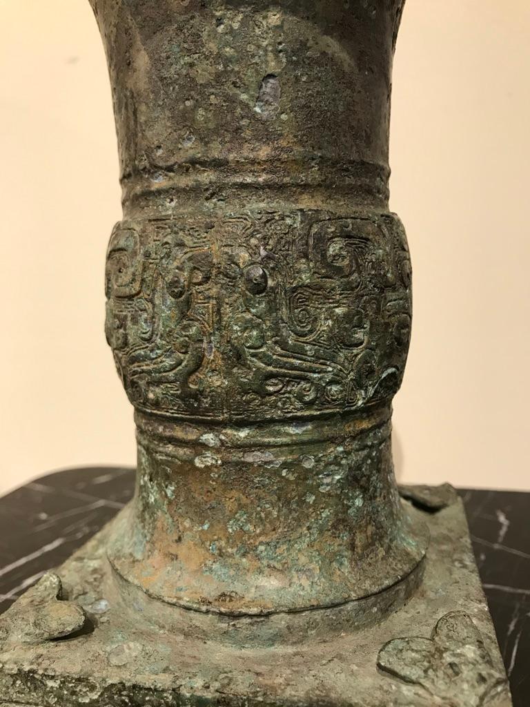 Chinese Achaistic Shang Dynasty Style Bronze Vessel 2