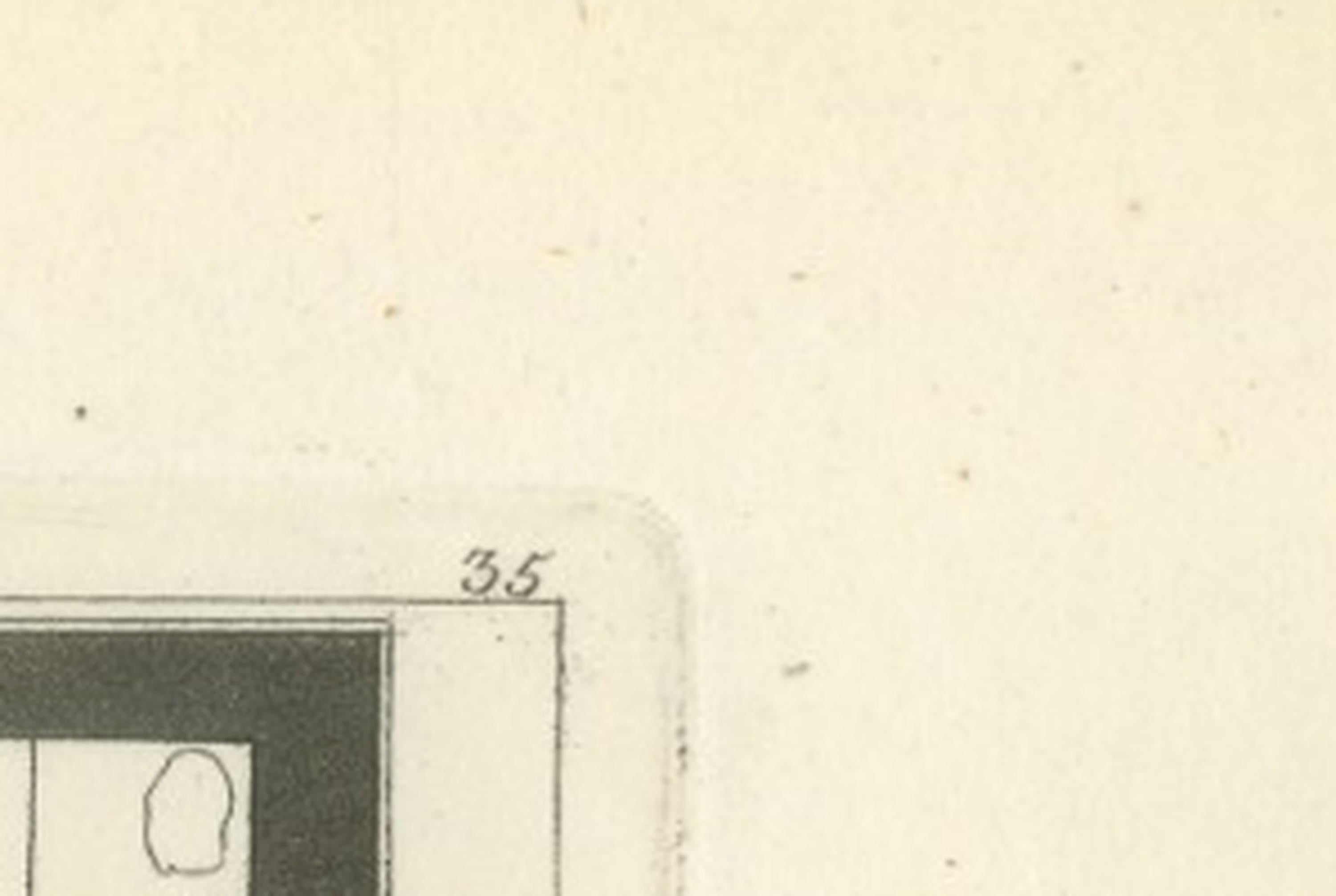 Chinese Agoda Temple Plan, Architectural Floor Plan Engraving – Ferrario, 1815