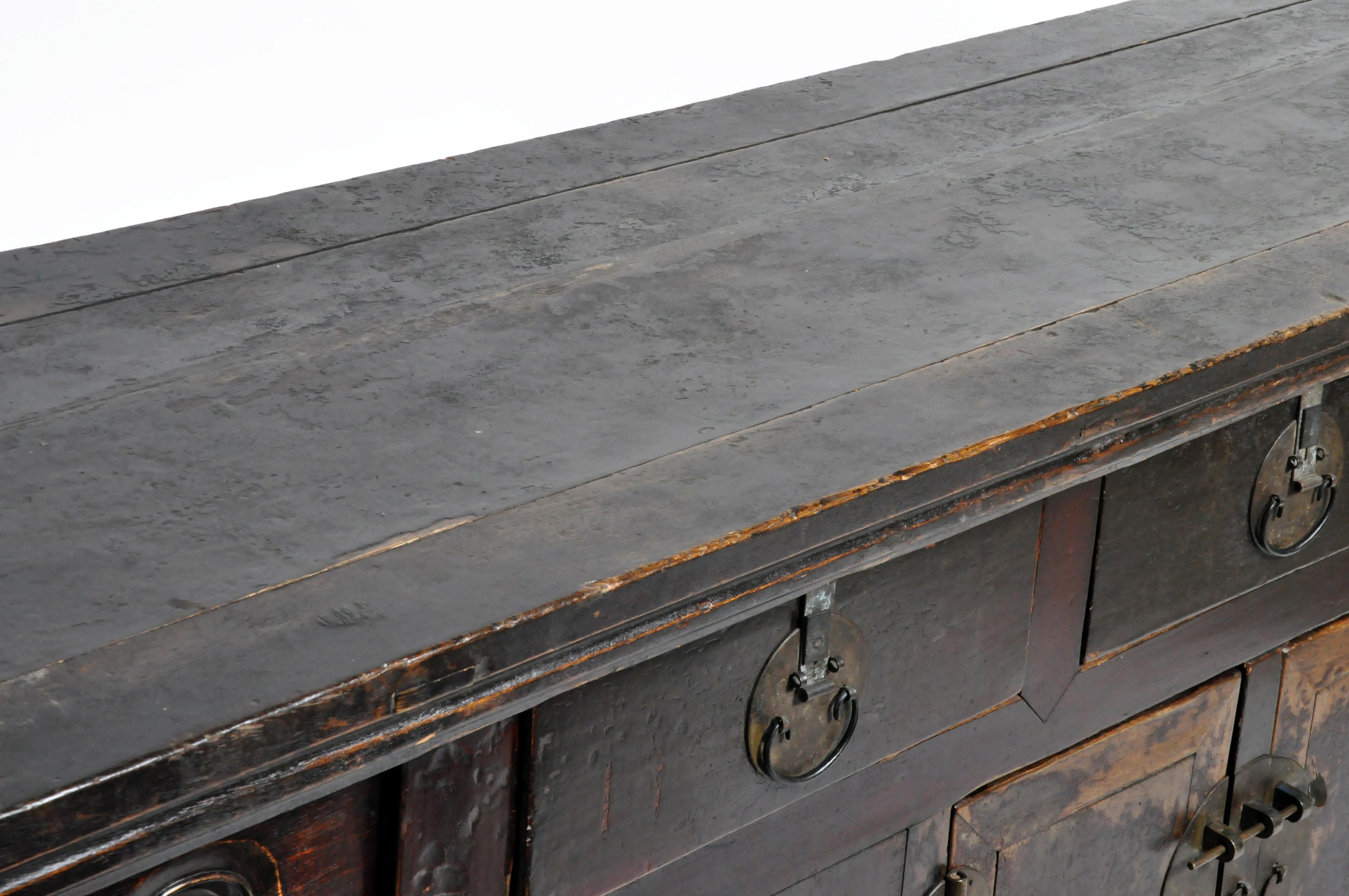 Chinese Altar Coffer with Dark Oxblood Lacquer with Original Patina 13