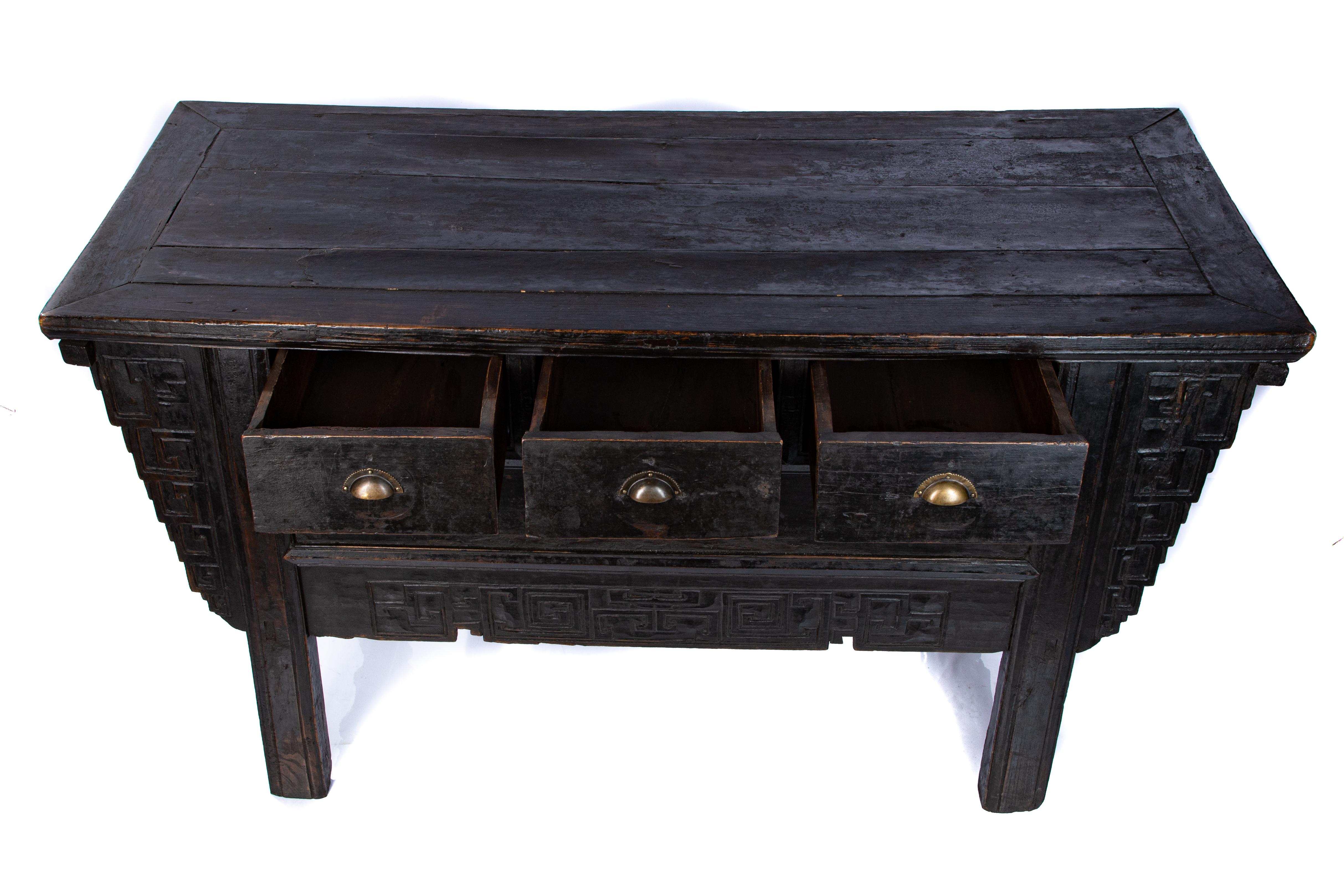 Chinese Altar Table In Distressed Condition For Sale In Cookeville, TN