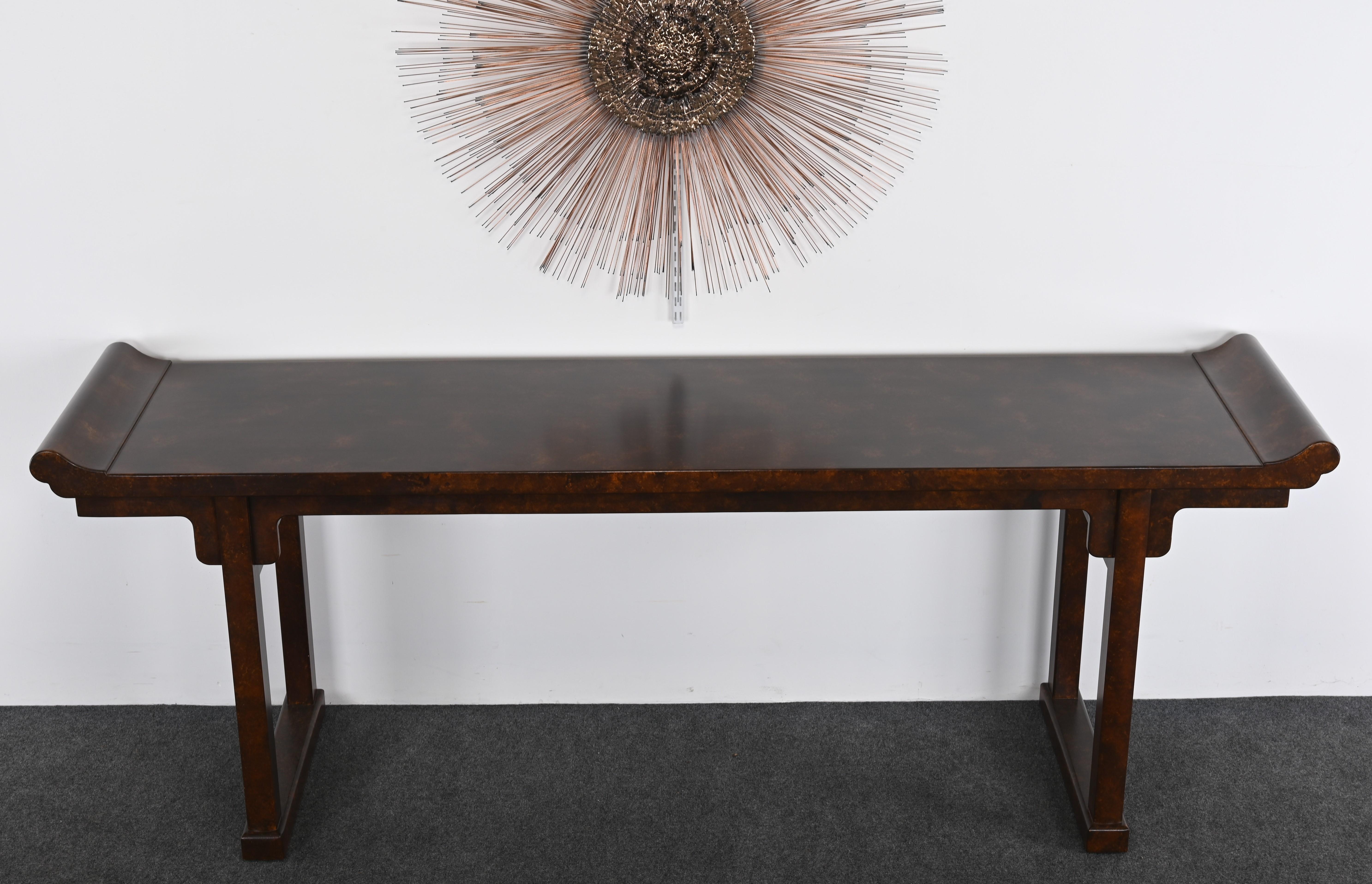 Ming Chinese Altar Table in Tortoise Shell in the manner of Baker, 1980s For Sale