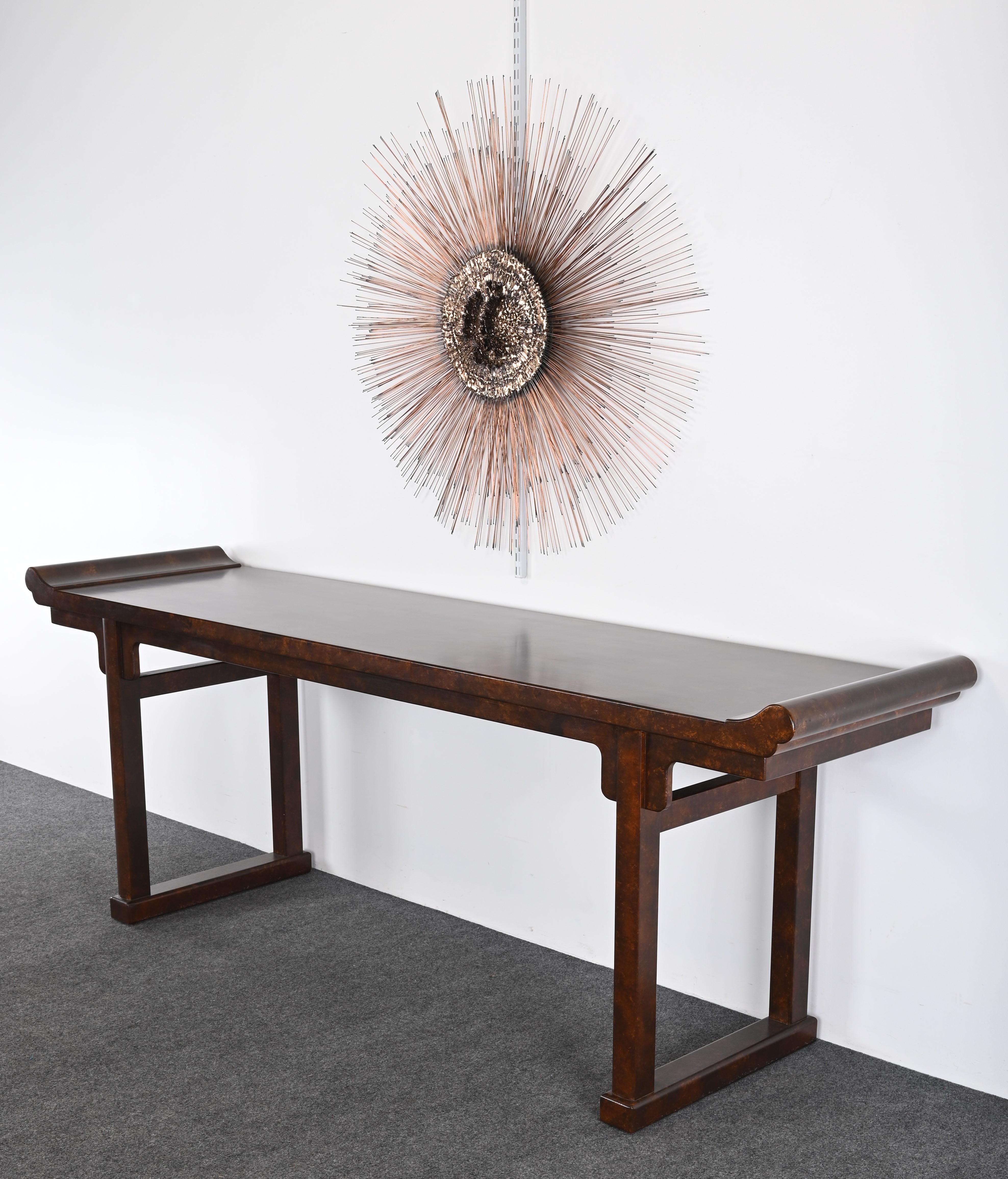 American Chinese Altar Table in Tortoise Shell in the manner of Baker, 1980s For Sale