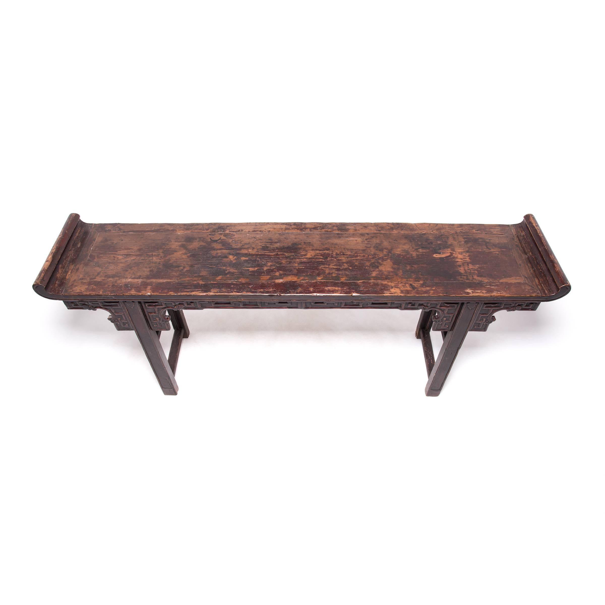 19th Century Chinese Altar Table with Everted Ends, c. 1800 For Sale