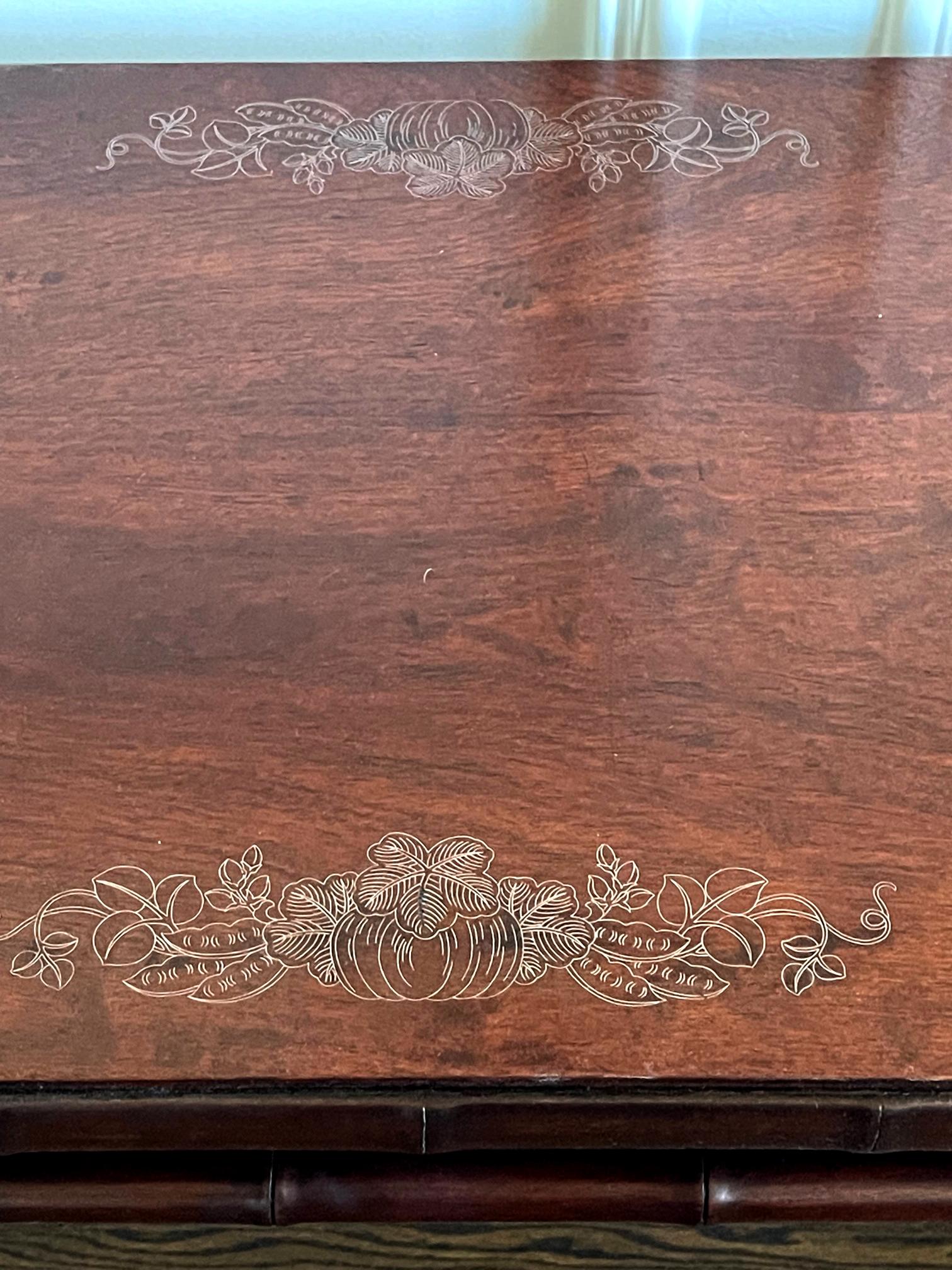 Chinese Altar Table with Rare Silver Wire Inlays For Sale 4